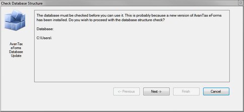 Check Database Structure